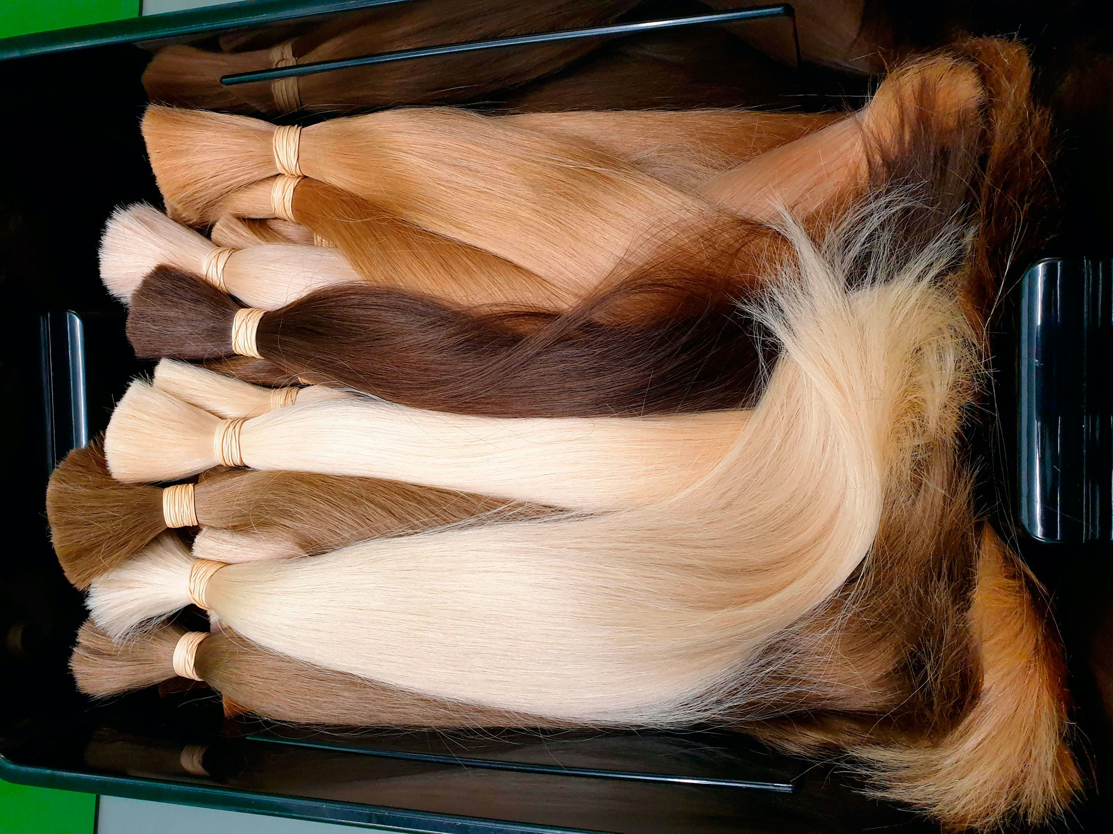Coloured russian hair